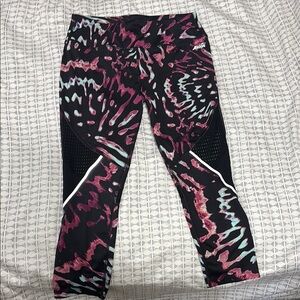 Avia Black and Pink Capris with Dynamic Design